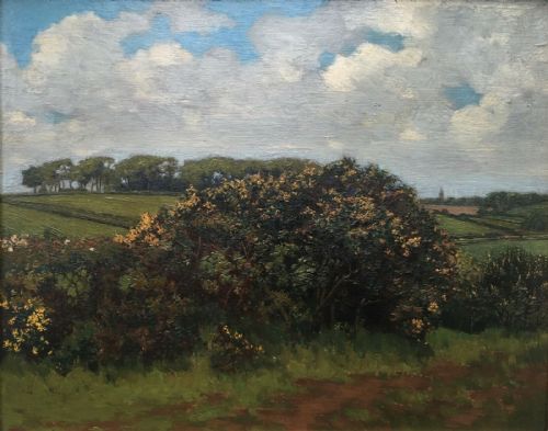Alexander M Mclellan Rsw (1872-1957) Scottish Oil Painting on the Barrhead Road