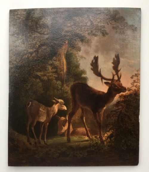 fig 1. Sawrey Gilpin RA 1733-1807, Deer & Fawn Original Oil Painting Bonhams Provenance