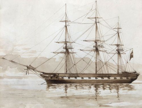 Attributed to John Ward of Hull Grisaille Watercolour "Drawing for Fleet at Spithead" Malcolm Shields Provenance