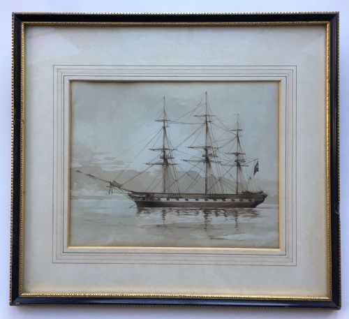 fig 1. Attributed to John Ward of Hull Grisaille Watercolour
