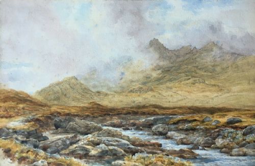 James Orrock Signed Original 19th Century Antique Watercolour Painting Scottish Landscape Isle of Skye Scotland