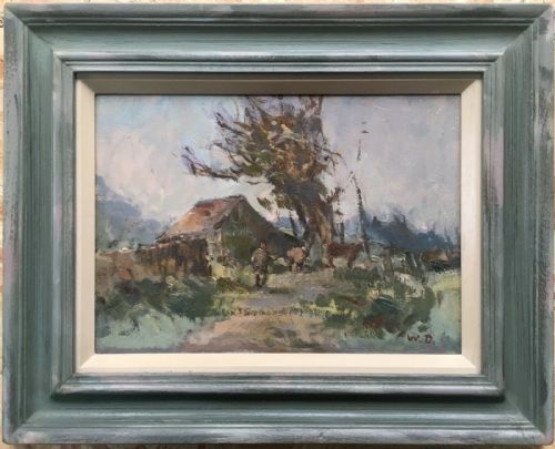 William B Dealtry Signed W D Original 20th Century English Oil Painting on Board Yorkshire Landscape