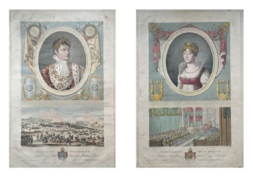 Rare Historical Antique Engravings Etchings Napoleon Emperor France King Italy 1806 Together with Josephine J.a. Laurent