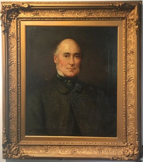 Original Antique Oil Painting Decorative Frame Portrait of an English Gentleman