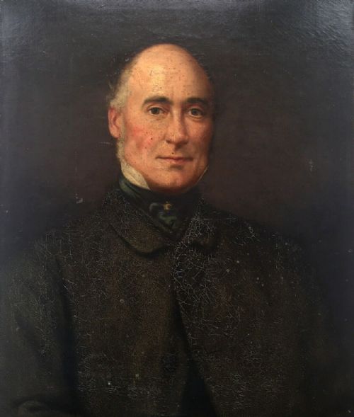fig 1. Original Antique Oil Painting Decorative Frame Portrait of an English Gentleman