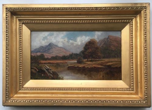 A M Lowe 1902 Signed Original Antique Oil Painting on Canvas "Near Conway, North Wales"