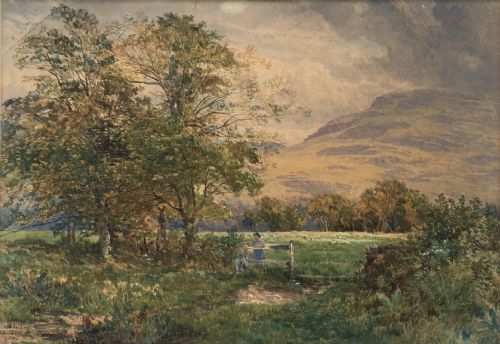 Henry J Holding 1866 Signed Watercolour Painting Betws Y Coed North Wales