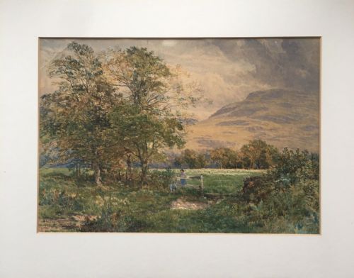 fig 1. Henry J Holding 1866 Signed Watercolour Painting Betws y Coed North Wales