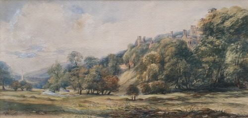 Thomas Whittle Jr Signed 1875 Original Antique Watercolour Landscape Painting