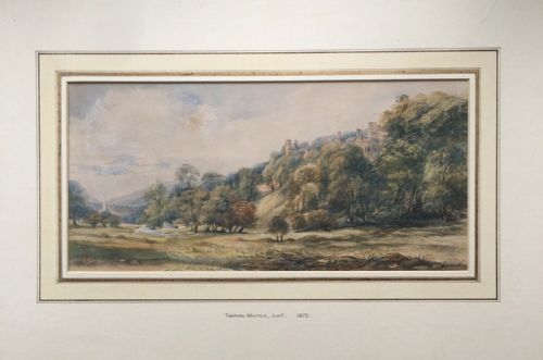 fig 1. Thomas Whittle Jr Signed 1875 Original Antique Watercolour Landscape Painting