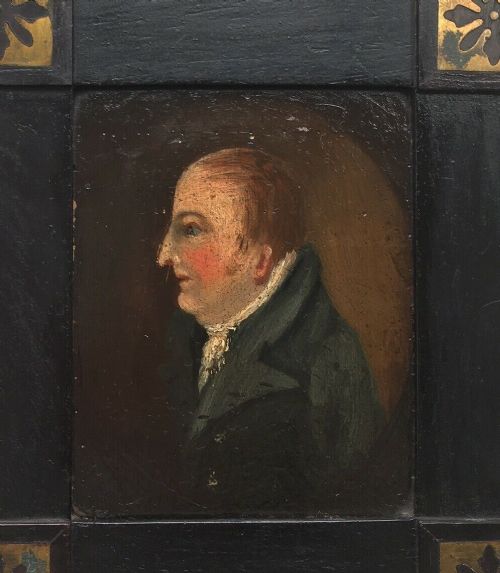 fig 1. Original Antique Oil Painting Portrait of Gentleman Whickham Parish Clerk