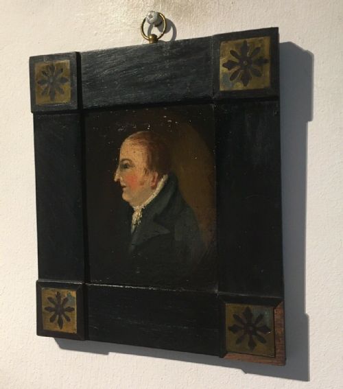 fig 2. Original Antique Oil Painting Portrait of Gentleman Whickham Parish Clerk