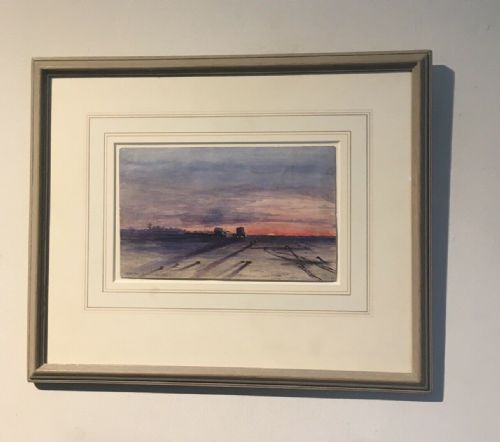 fig 1. Capt R Riddley Signed Original Antique Watercolour Painting Arizona 1860 American Civil War