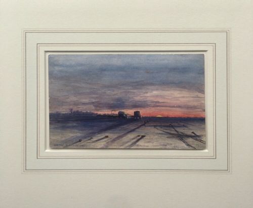 fig 2. Capt R Riddley Signed Original Antique Watercolour Painting Arizona 1860 American Civil War