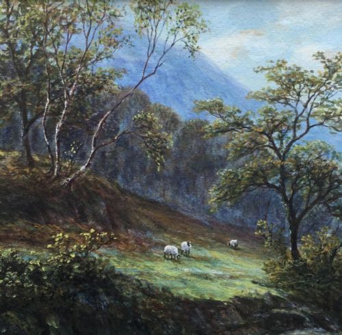 fig 2. WILLIAM MELLOR Signed Original Antique Watercolour Painting