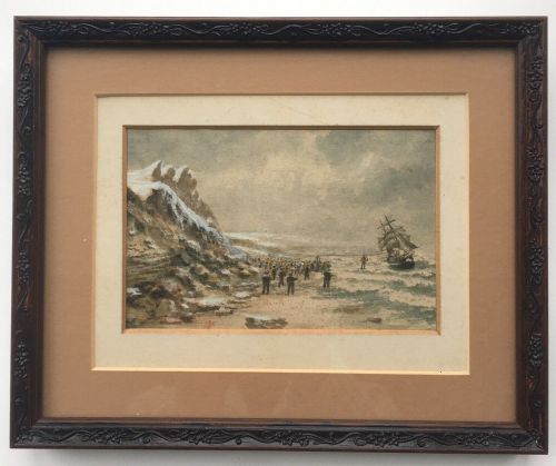 fig 1. John Speedy 19th Century Original Antique Watercolour Painting Upgang Nr Whitby North Yorkshire Coast England