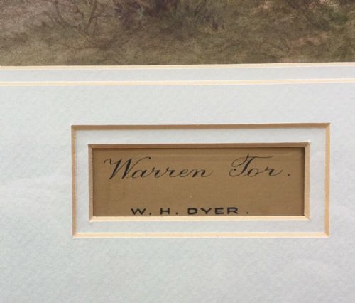 fig 1. W H Dyer Vintage Watercolour Painting Landscape Dartmoor Devon Moorland & Sheep