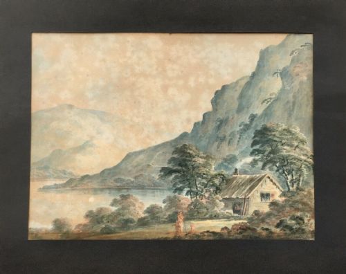 fig 1. Attributed to THOMAS WALMSLEY Original Picturesque Antique Watercolour Painting Near Ludlow, North Wales