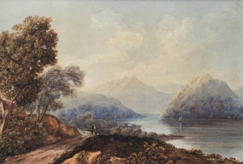 John Edwin Oldfield Lake Como Lombardy Italy Original Antique Watercolour Landscape Painting