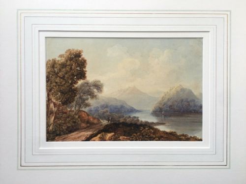 fig 1. John Edwin Oldfield Lake Como Lombardy Italy Original Antique Watercolour Landscape Painting