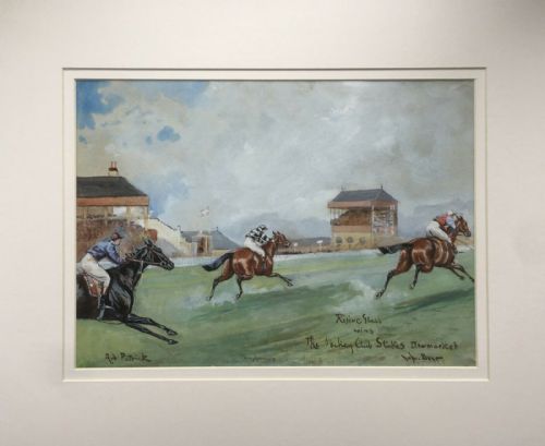 fig 1. John Beer 1902 Jockey Club Stakes Newmarket Signed Antique Original Watercolour
