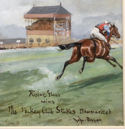 fig 2. John Beer 1902 Jockey Club Stakes Newmarket Signed Antique Original Watercolour