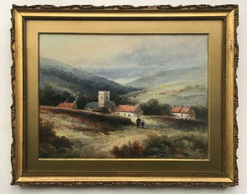 F W Booty Signed Original 19th Century Antique Watercolour Painting Goathland, Nr Whitby North Yorkshire Moors Landscape