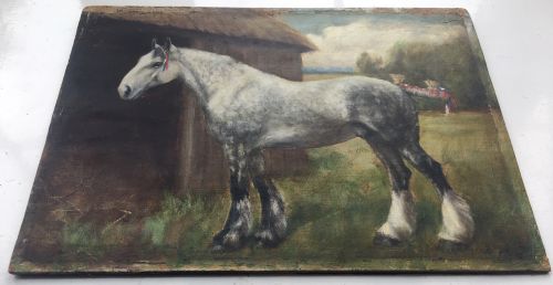 HERBERT ST JOHN JONES 1921 ORIGINAL ANTIQUE OIL PAINTING PORTRAIT OF A HORSE - ADDITIONAL PHOTO 6
