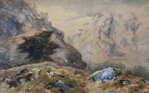 Attributed Peter De Wint  Original Antique Watercolour Painting Vale of Ffestiniog, North Wales