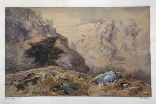 fig 1. Attributed Peter de Wint  Original Antique Watercolour Painting Vale of Ffestiniog, North Wales