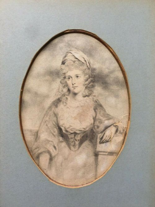 fig 1. JOHN DOWNMAN ARA Countess of Essex Original 18th Century English Antique Watercolour Portrait Painting