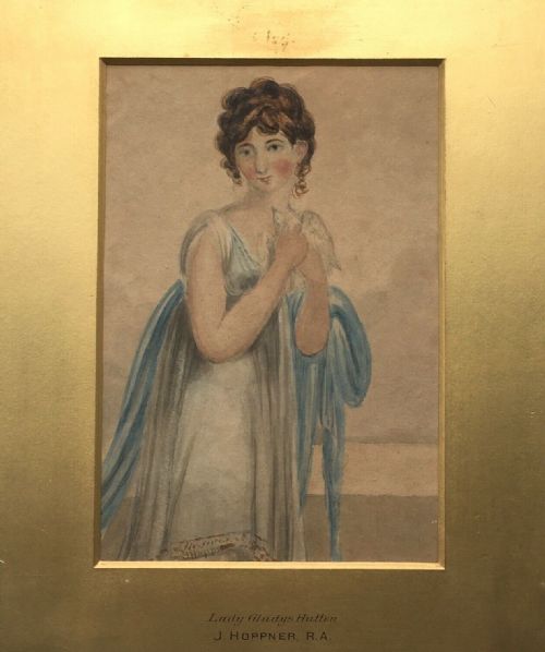 Attributed J Hoppner R.A. Original Watercolour Painting Study Lady Gladys Hutton