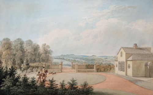 fig 2. Manner of THOMAS HOSMER SHEPHERD Original Mid 19th Century Antique Watercolour Painting Octon Lodge Sledmere, East Riding of Yorkshire