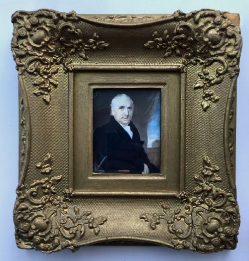 fig 1. ENGLISH SCHOOL Pair of Antique Framed Portrait Paintings of Lady & Gentleman, Mr & Mrs Dobson of Bridlington