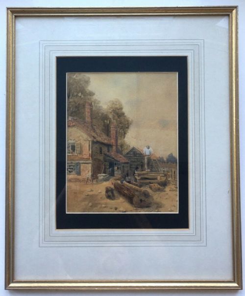 fig 1. THOMAS PYNE Original 19th Century English Antique Watercolour Painting