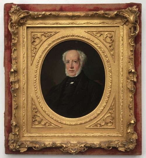 Benjamin Cam Norton English School Original Antique Oil Painting of a Victorian Gentleman