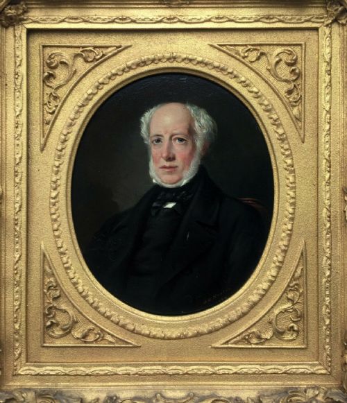 fig 1. Benjamin Cam Norton English School Original Antique Oil Painting of a Victorian Gentleman