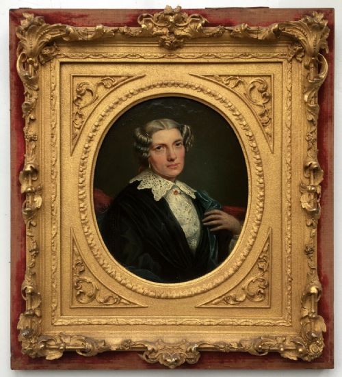 Benjamin Cam Norton English School Original Antique Oil Painting Victorian Lady
