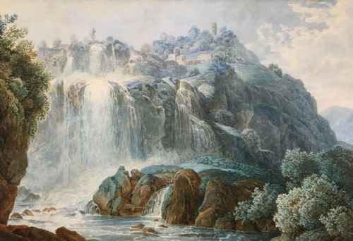 Johann Nepomuk Schödlberger Original Early 19th C Alpine Watercolour Painting