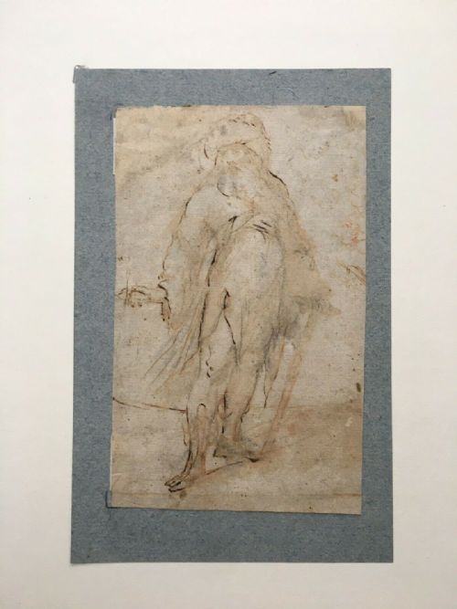 Circle of Sir Joshua Reynolds Original Antique Study of a Bearded Gentleman Pen & Sepia