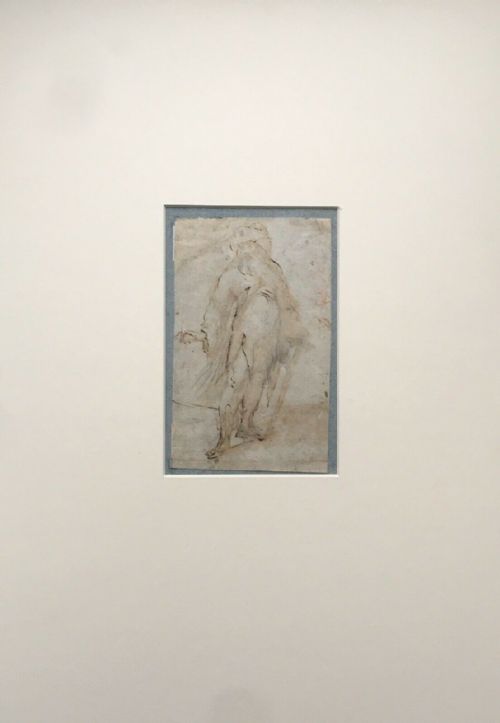 fig 2. Circle of Sir Joshua Reynolds Original Antique Study of a Bearded Gentleman Pen & Sepia