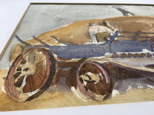 fig 1. FRANK GRIFFITH (1889-1979) Original Watercolour Painting Haymaking Studio Stamp