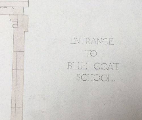 fig 1. Original 1931 Vintage Architectural Drawing College of Art Leeds