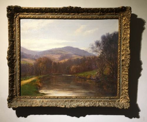 Augustus William Enness (1876-1948) Signed Original Antique Oil Painting River Landscape