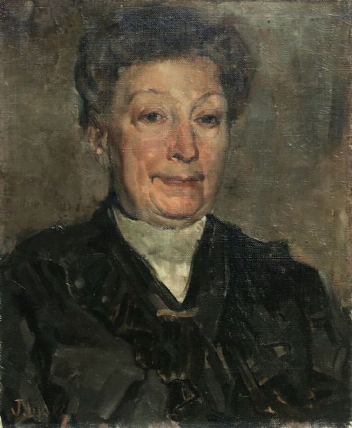 Signed Antique French School Original C19th Antique Oil Painting on Canvas Portrait of a Lady Matriarch Figure
