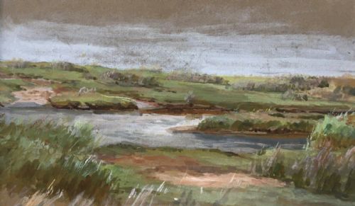 fig 1. James Aumonier RI ROI Signed Original 19th Century English Antique Watercolour Painting Landscape