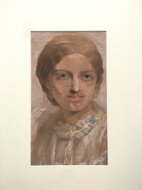 Follower of George Richmond, Portrait of a Young Lady, Head and Shoulders, Chalk