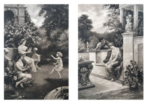 After D C Milton, 2 19th Century Antique Classical Print Engravings Published by F R London