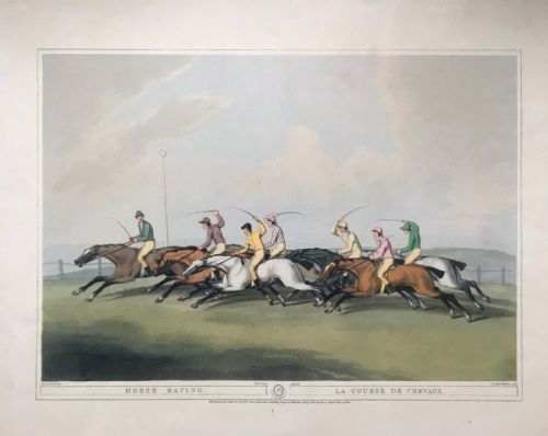 fig 1. After Samuel Howitt No 2 Horse Racing La Course De Chevaux Antique Engraving Print