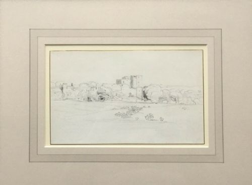 Rev. James Bulwer (1794 -1879) Original 19th Century English Antique Drawing of Saltwood Castle Kent